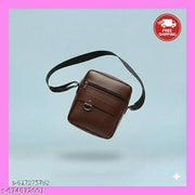Premium Leather Look Sling Bag for Men | Stylish Crossbody Travel Side Bag | Anti-Theft Shoulder Messenger Bag | Men's Chest Bag for Biking