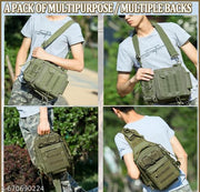 Tactical Sling Bag for Men | Shoulder Backpack Crossbody Chest Bag | Military Style Small Travel Hiking Outdoor Bag