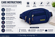 Nyfee Unisex blue Waist Bag for Men & Women | Multi-Pocket Travel Sling Bag | Adjustable Strap