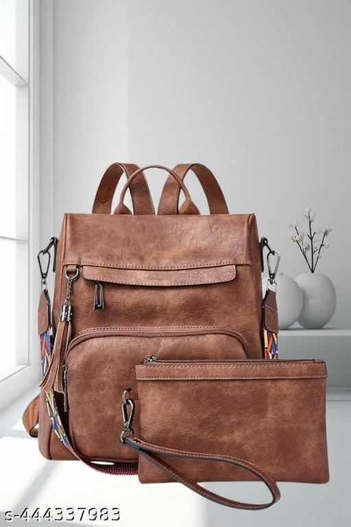 Bohobuzz Backpack Purse for Women Convertible Travel Vintage PU Leather Bag(Backpack,bag,backpack for women women bag fashion,stylish)