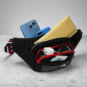 Waist Bag Men & Women Side Pouch for Travel & Sports Waterproof Adjustable Strap Waist Bag  (Black)