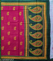 Pure Cotton Printed Nauvari Saree