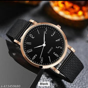Rose Gold Case Designers Wrist Watches For Boy And Men Analog Watch - For Men Stylish Pu Strap Analog Wrist Watches For Boy And Men