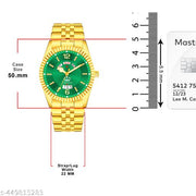 Legacy Series Original Gold Plated Day and Date Functioning | Stylish Chain | Quartz Analog Watch for Boys/ Men