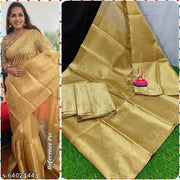 BANARASI ALL OVER TISSUE SILK FANCY PARTY WEDDING WEAR SAREE