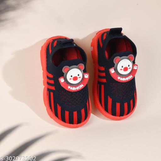 Kats Kids Chu-Chu Sound Musical First Walking Shoes for Baby Boys and Baby Girls for 9-24 Months Color-Red
