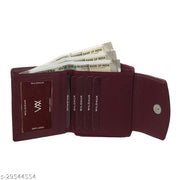 Wildauk 
Women Maroon Artificial Leather Wallet  (5 Card Slots)
