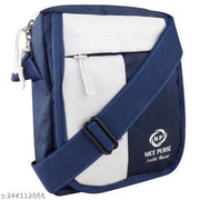 ZnW Blue, White Men & Women Sling Bag - Medium