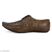Stylish Men's Syntethic Leather Brown Casual Shoes