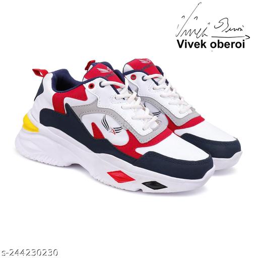 Men's Bersache Lightweight Casual Shoes with High-Quality Soles | Comfortable Shoes for Sneakers, Walking,  Training, and Daily Wear (Red)