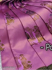 Premium Kanjeevaram Silk Saree for Women with Big Zari Border Woven Wedding Party Wear Saree with Blouse Piece