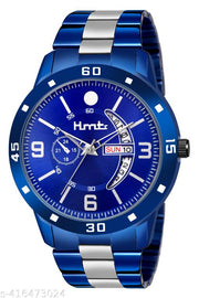 HMTR TWO SHADE CHAIN WITH DAY AND DATE WORKING ANALOG WATCH FOR MEN AND BOYS