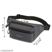 Waist Bag for Men & Women | Water-Resistant Crossbody Sling Fanny Pack with Dual Zipper Compartments & Adjustable Strap for Travel & Daily Use