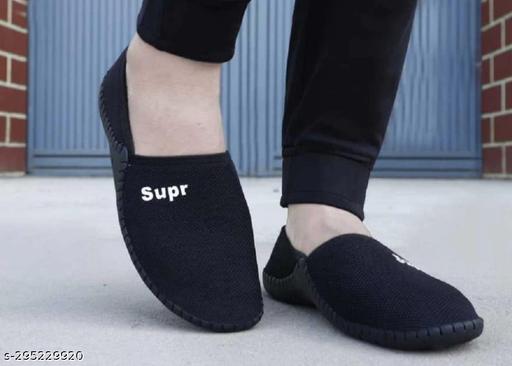 Men's Mesh Outdoor Casual Loafer Shoes |  new trendy black Mojaris for men's