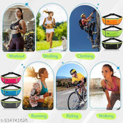 Running Belt with Waterproof Adjustable Elastic Strap, Sweatproof waistpacks with Large Capacity, Perfect for Running and Outdoor Activities, Black, One Size, Sports
