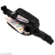 Waist Bag Leather Waist Pack Travel Bag for Money|Belt| Cards| Mobile | Documents | Books and Bills Dairy Pouch Cross Side Bags for Men Women. with Belt Stylish Waist Luggage