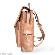 Backpack for Girls Women PU Leather Travel Bags Pithu Bag (LDPT01B)