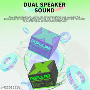 X1 5W Wireless Bluetooth Speaker Type-C - 360° Surround Sound, Deep Bass, Phantom Color Contrast,3-7 hours playback, Ultra-Lightweight 122g Design