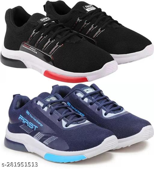 Multicolor Casual Sports Shoes for Men's and Boys - Pack of 2