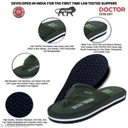 DOCTOR EXTRA SOFT D-32-Olive Men's Orthopaedic Diabetic Comfort Daily Use Slippers & Flipflops