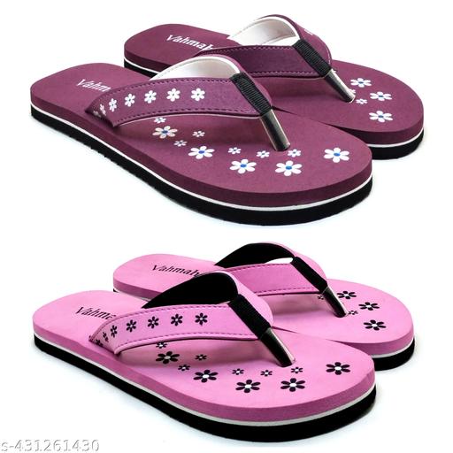 Women's flat Printed Slipper Flipflop/Daily Flipflops/Slipper For Girl( Combo Pack Of 2)