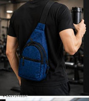 Premium Blue Crossbody Sling Bag for Men & Women