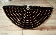 Rosy Black & White Beads Clutch
