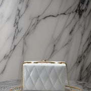 Best Quality High Material Bag For Women / Girls Leather Handbag With Beautiful Chain Handle Attractive Color Designed.
