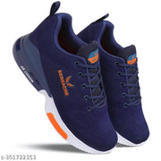 Bersache Lightweight Sports Outdoor,walking, Gym, Training, Trekking and Hiking Shoes For Men (Navy Blue)