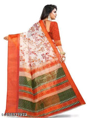 Trending cotton sarees with blouse 399