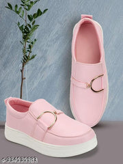 EVOLTAR women metal buckle synthetic moccasin loafer | Elegant Ballerina Loafers for Women | Lightweight & Durable Moccasins with Premium Material | Great for Walking, Office & Casual Wear | Smart Casual Shoes for Women & Girls
