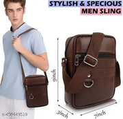 Stylish Professional Casual Synthetic Leather Unisex Bag/Shoulder Bag for Men/Travel Bag/Cross Body Bag/Office Business Bag/Messenger Bag/Stylish Sling Bag for Men & Women