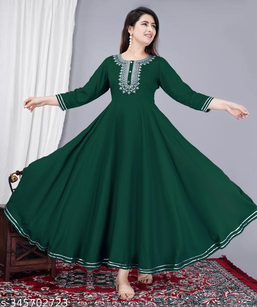 women anarkali kurti