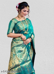 NF Staggering Banarasi Silk Saree With Smashing Blouse Piece..
