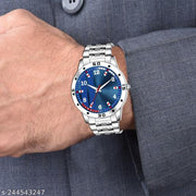 BLUE DIAL WITH STEEL & MATT FINISH BLUE KING BRACELET ANALOG WATCH  - FOR BOYS