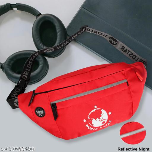 Men's red Waist Bag | Men's Casual Waist Bag | Unisex Waist Bag | Waist Pouch for Hiking, Travel, Camping, Running, Sports Outdoors