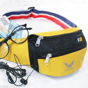 STYLISH COMBINATION WAIST BAG FOR MEN AND WOMEN Waist Bag  (Yellow, Black)