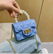 Blue silicon Mini Sling Bag