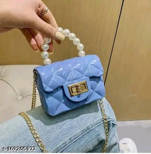 Blue silicon Mini Sling Bag