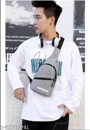 Cross Body Bag for Men, Stylish Shoulder Bag Chest Bags for travel CHEST BAG (Grey)