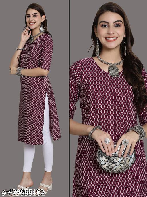 Polyster/Crepe fabric-Premium Kurti For Women