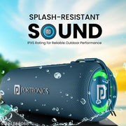 Portronics Resound 2 15Watts HD Sound Portable Wireless Bluetooth Speaker, In-built Mic, RGB Lights, TWS Connectivity, Bluetooth v5.3, IPX5 Water Resistant, Type C Charging Port(Blue)