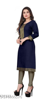Stylelist Lace Border straight kurti for women and girls