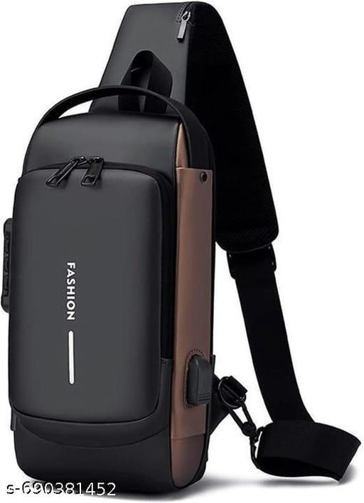 Anti-theft Crossbody Sling Bag – Waterproof Chest Daypack with USB Charging, Shoulder Waterproof Crossbody Backpack for Men and Women