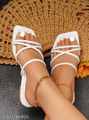 Striped Flat Sandals for Casual and Daily Wear