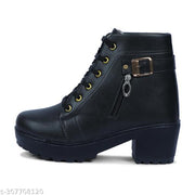 Meesho New Trendy Stylish Girl's Comfortable ,Lightweight, Fashionble ,Now Look ,Outdoor ,Ankle Length ,High heel, Walking, Chunky Boot ,Shoe For Women /Girl's/Ladies Boots For Women/Girl's Boots For Women.