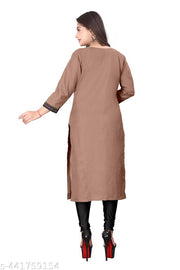 Desigener Kurti New Collection Cotton Blend Stylish New Trendy Embroidered Pattern Casual Kurta for Girls & Women