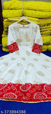 JAIPURI RIYON ANARKALI LONG KURTI