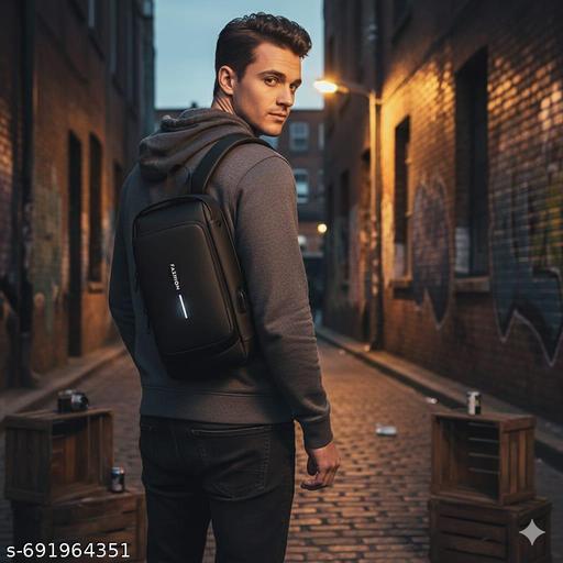 USB SLING WAIST BAG LATEST SOLID ZIPPER QUALITY 4 COMPARTMENT ZIPPER BAG CLASSY WAIST USB BAG GOOD LOOK TRENDING CROSS SLING BUSINESS CASH BAG WITH USB POWER PORT CONNECTION MULTICOLOURED WAIST BAG