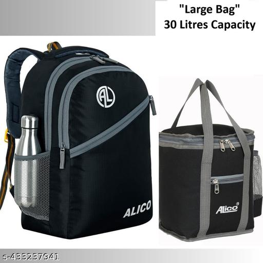Medium 30 L Casual Waterproof Laptop Bag/Backpack for Men Women Boys Girls/Office School College Teens & Students (1 pice lunch bag free)